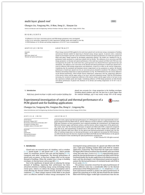 我校李棟教授團(tuán)隊(duì)在含相變材料玻璃圍護(hù)結(jié)構(gòu)研究中取得突破性進(jìn)展